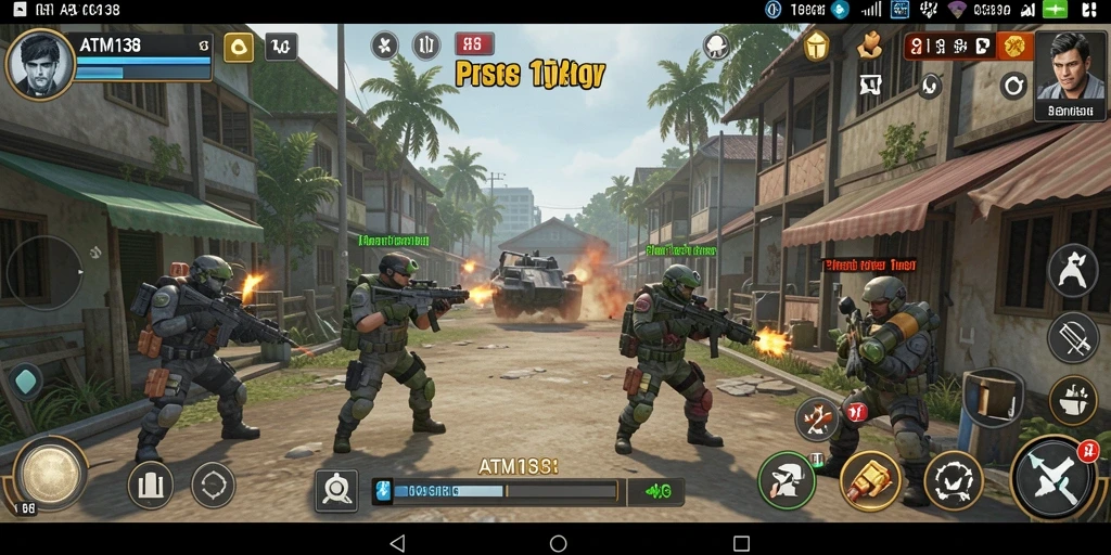 Screenshot utama yang menunjukkan gameplay taktis ATM138