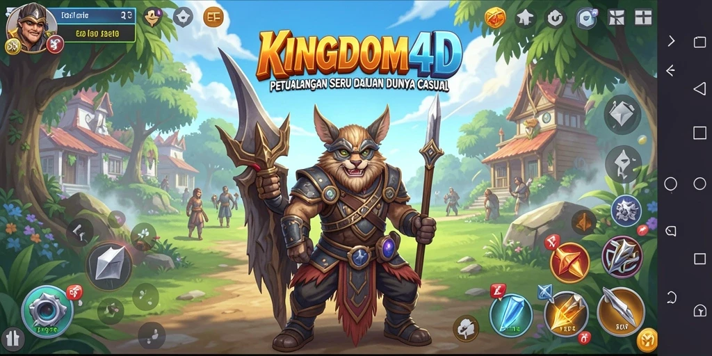 Screenshot menampilkan serunya gameplay Casual dari KINGDOM4D.