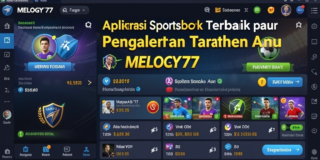 Tampilan menarik dari gameplay aplikasi Sportsbook MELODY77.