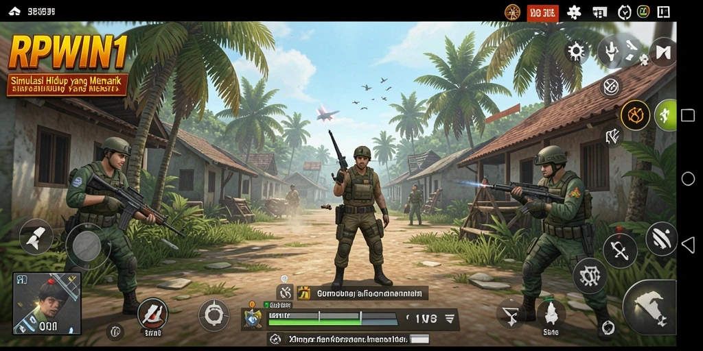 Tampilan gameplay simulasi yang menarik dan interaktif.