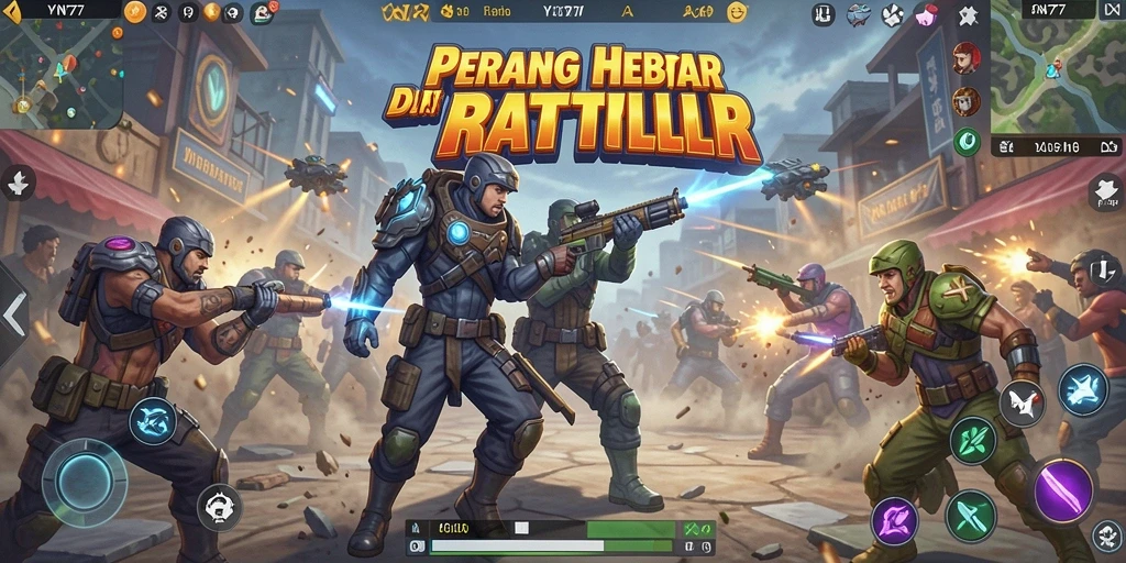 Gameplay seru YN777 dalam arena Battle Royale yang menegangkan.